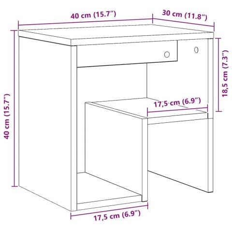 SZAFKI NOCNE 2 SZT. DĄB ARTISIAN 40X30X40CM