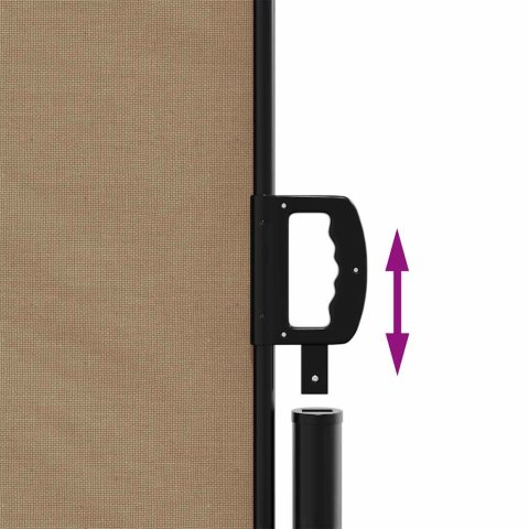 ZWIJANA MARKIZA BOCZNA TAUPE 120X500CM