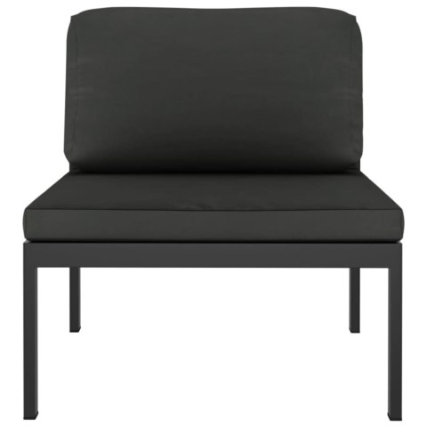 VidaXL 7-cz. zestaw mebli ogrodowych, poduszki, aluminium, antracyt