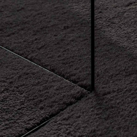 VidaXL Dywany pokojowe HUARTE Czarny 140 x 200 cm Poliester