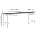 VidaXL Ławka ogrodowa, 114 cm, lite drewno tekowe