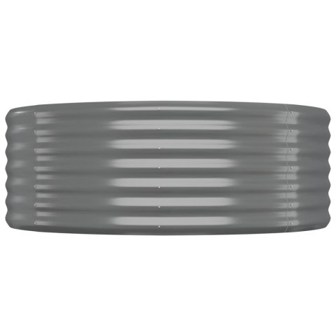 VidaXL Podwyższona donica, stal ocynkowana 396x100x36 cm szara