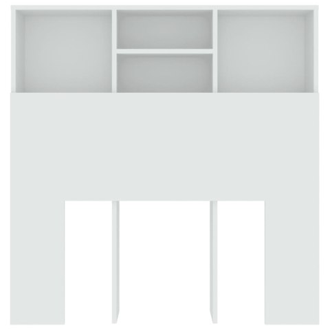 WEZGŁOWIE ŁÓŻKA Z PÓŁKAMI BIAŁE 100X19X103,5CM