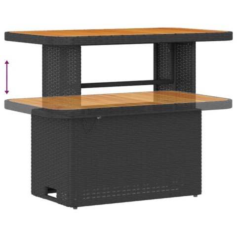 VidaXL Zestaw Sof na Ogród z poduszką 8 pcs Czarny Polirattan