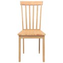KRZESŁA DO JADALNI 2 SZT. NATURALNE DREWNO LITE GUMA