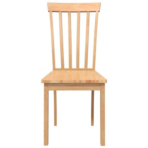 KRZESŁA DO JADALNI 2 SZT. NATURALNE DREWNO LITE GUMA