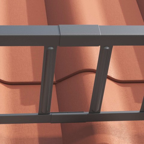 VidaXL Stróż śniegu na dachu Antracyt 100 x 2,5 x 20 cm Stal