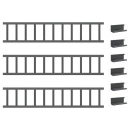 VidaXL Stróż śniegu na dachu Antracyt 300 x 2,5 x 20 cm Stal