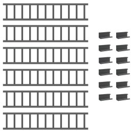VidaXL Stróż śniegu na dachu Antracyt 600 x 2,5 x 20 cm Stal