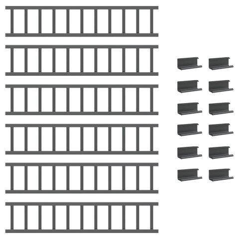 VidaXL Stróż śniegu na dachu Antracyt 600 x 2,5 x 20 cm Stal