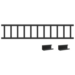 VidaXL Stróż śniegu na dachu Czarny 100 x 2,5 x 20 cm Stal