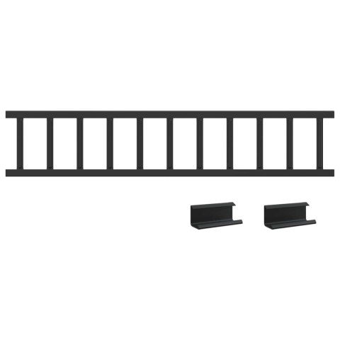 VidaXL Stróż śniegu na dachu Czarny 100 x 2,5 x 20 cm Stal