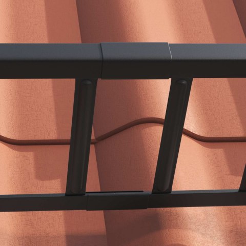 VidaXL Stróż śniegu na dachu Czarny 300 x 2,5 x 20 cm Stal