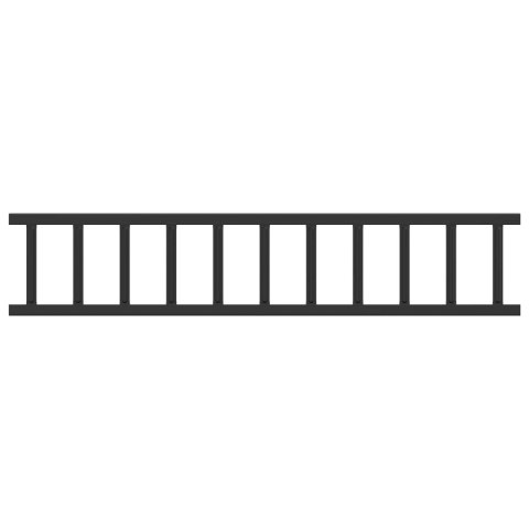 VidaXL Stróż śniegu na dachu Czarny 300 x 2,5 x 20 cm Stal