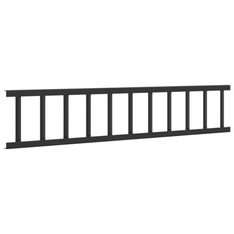 VidaXL Stróż śniegu na dachu Czarny 600 x 2,5 x 20 cm Stal