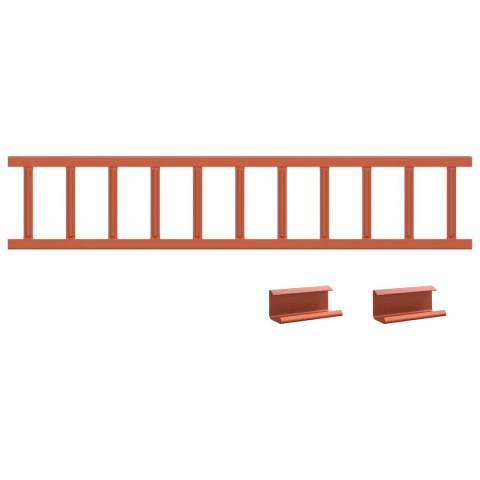 VidaXL Stróż śniegu na dachu Czerwony 100 x 2,5 x 20 cm Stal