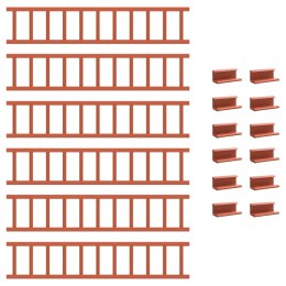 VidaXL Stróż śniegu na dachu Czerwony 600 x 2,5 x 20 cm Stal