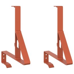 VidaXL Wsparcie dla zabezpieczenia śniegu 2 pcs Czerwony Stal