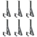 VidaXL Wsparcie dla zabezpieczenia śniegu 6 pcs Antracyt Stal