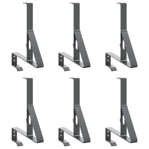 VidaXL Wsparcie dla zabezpieczenia śniegu 6 pcs Antracyt Stal