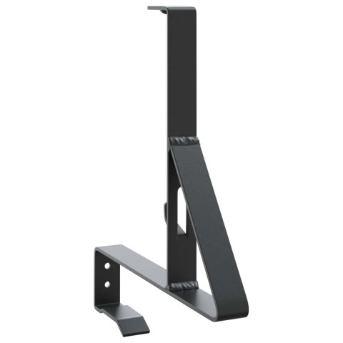 VidaXL Wsparcie dla zabezpieczenia śniegu 6 pcs Czarny Stal