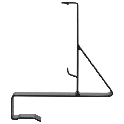 VidaXL Wsparcie dla zabezpieczenia śniegu Czarny 29,5 x 3 x 34,5 cm