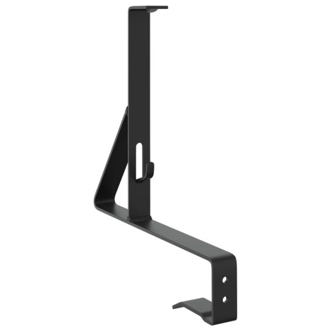 VidaXL Wsparcie dla zabezpieczenia śniegu Czarny 29,5 x 3 x 34,5 cm