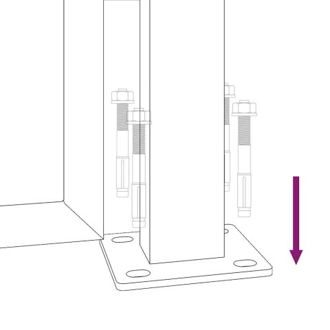 VidaXL Furtka ogrodowa, antracytowa, 100x100 cm, stal, w prostokąty
