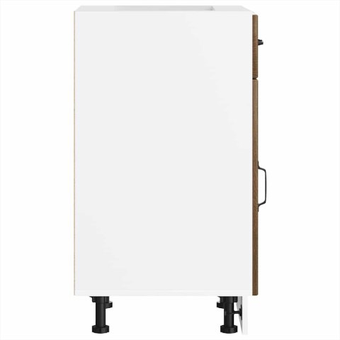 SZAFKA KUCHENNA DOLNA „LUCCA" DĄB BRĄZOWY DREWNO KLEJONE