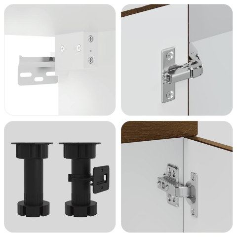 VidaXL Zestaw szafek kuchennych, Kalmar, 8-częściowy, dąb brązowy