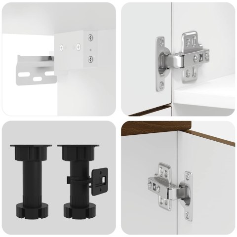 VidaXL Zestaw szafek kuchennych, Porto, 7-częściowy, dąb brązowy