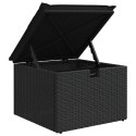 VidaXL Zestaw Sof na Ogród 6 pcs Czarny 55 x 62 x 69 cm Polirattan