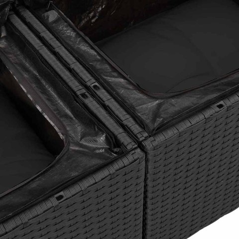 VidaXL Zestaw Sof z poduszką 5 pcs polirattan