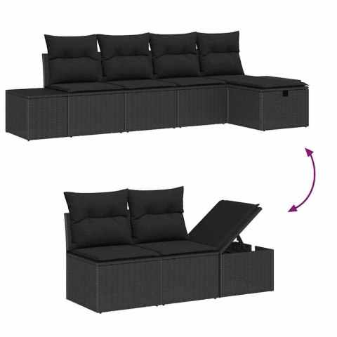 VidaXL Zestaw Sof z poduszką 6 pcs polirattan