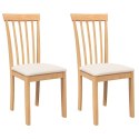 KRZESŁA DO JADALNI Z PODUSZKAMI 2 SZT. DREWNO LITE GUMA