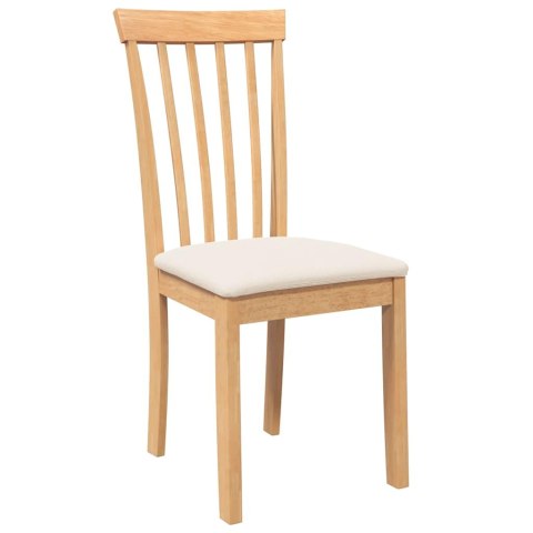 KRZESŁA DO JADALNI Z PODUSZKAMI 2 SZT. DREWNO LITE GUMA