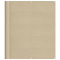 VidaXL Parawan balkonowy, beżowy, 120x800 cm, 100% poliester Oxford