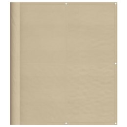 VidaXL Parawan balkonowy, beżowy, 120x800 cm, 100% poliester Oxford