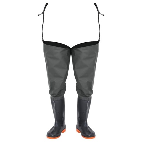 VidaXL Wodery biodrowe, ciemnozielone, rozmiar 46