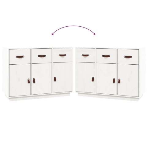 KOMODA BIAŁA 100X40X75CM LITE DREWNO SOSNOWE