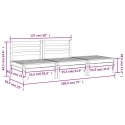 VidaXL Ogrodowa sofa 3-osobowa, lite drewno daglezjowe