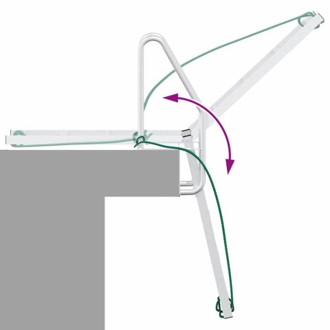 DRABINKA DOKOWA 4-STOPNIOWA SREBRNY 58X77X166CM ALUMINIUM