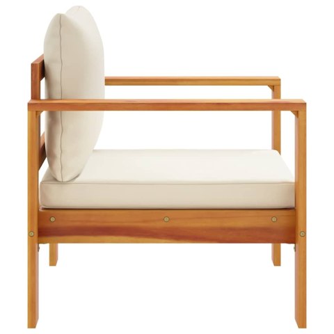 KRZESŁO OGRODOWE Z PODUSZKAMI LITE DREWNO AKACJOWE