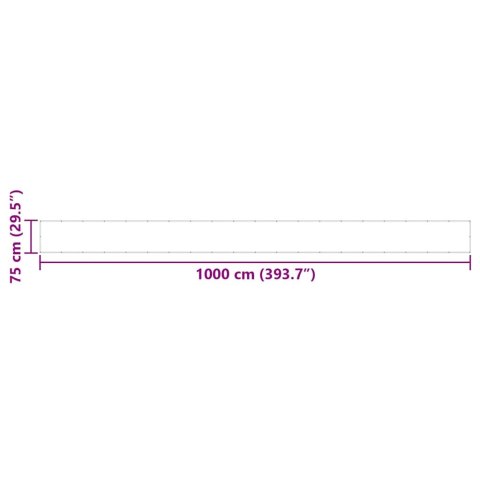 VidaXL Parawan balkonowy w żółte i białe paski 75x1000 cm