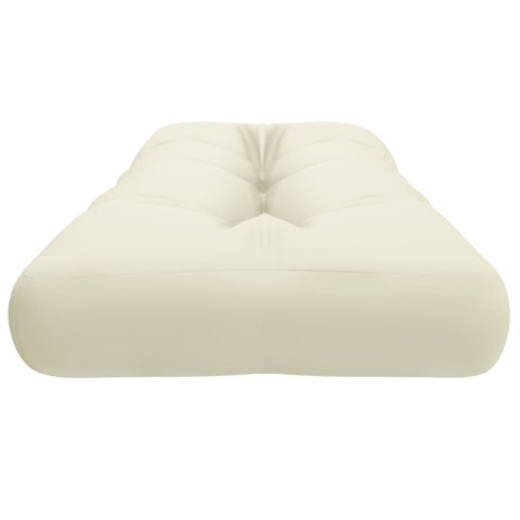 VidaXL Poduszka na paletę, kremowa, 120x40x12 cm, tkanina