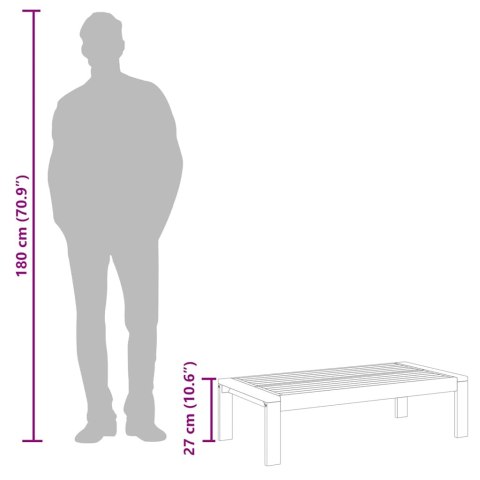 STOLIK OGRODOWY 100X50X27CM LITE DREWNO AKACJOWE