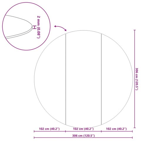 PODKŁADKA POD BASEN CZARNY Ø 306CM GEOWŁÓKNINA POLIESTROWA