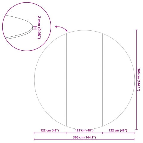 PODKŁADKA POD BASEN CZARNY Ø 366CM GEOWŁÓKNINA POLIESTROWA