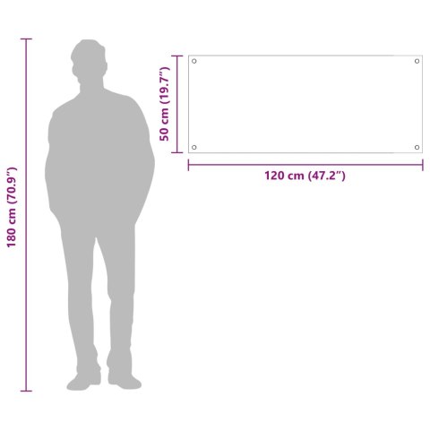 VidaXL Przód kuchenny Jasnoszary 120 x 50 cm szkło hartowane