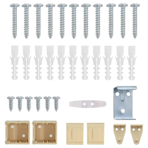 ŻALUZJA WENECKA JASNOBRĄZOWY ZE WZOREM 150X110CM PVC